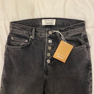 Liza High Straight Black Reformation jeans